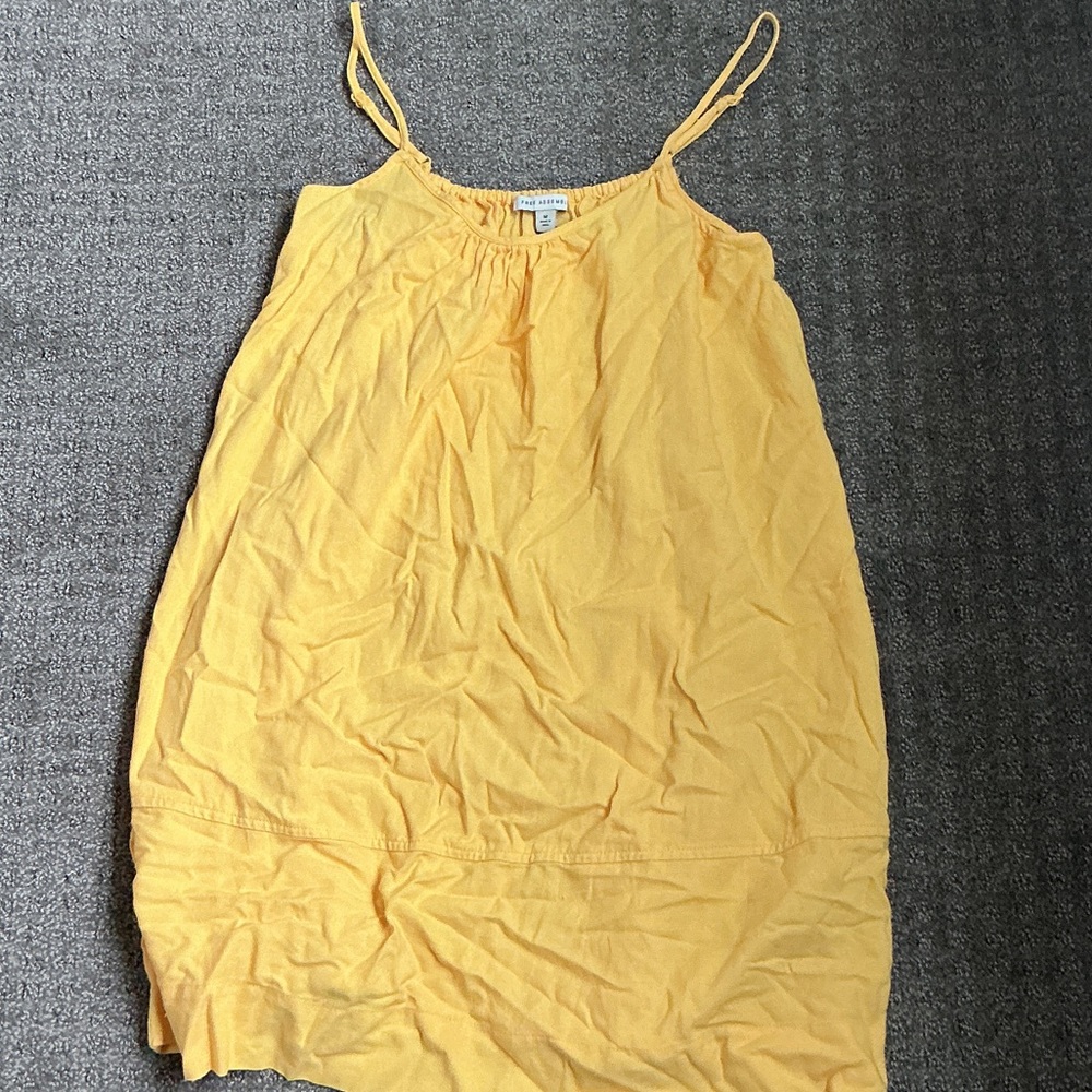 Sunny Yellow Mini Dress with Spaghetti Straps